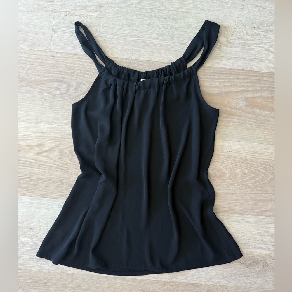 Ann Taylor Loft Elegant Black Sleeveless Blouse